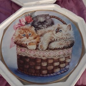Franklin Mint Heirloom Three Little Kittens Collectors Plate